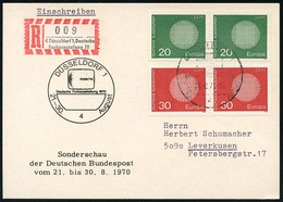 4 DÜSSELDORF 1/ Dt.Funkausst./ A 1970 (27.8.) SSt (TV- U. Funk-Logo) 2x (1x Teils Undeutl.) + Sonder-RZ: 4 Düsseldorf 1, - Ohne Zuordnung