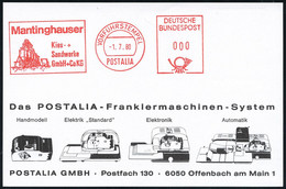 Mantinghausen 1980 (1.7.) AFS: VORFÜHRSTEMPEL/POSTALIA/Mantinghauser/Kies- +/Sandwerke/GmbH.. (Kieswerk) Seltene Postali - Altri & Non Classificati