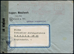 BONN 1/ Löte/ Mit/ Küppers Metallwerk.. 1946 (17.10.) Aptierter AFS Francotyp "Reichsadler" = Entfernt (Abb.: Lötkolben) - Autres & Non Classés