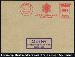 IBURG/ J.& W.Vornbäumen K.-G./ Drahtseilwerk 1939 (21.6.) AFS-Musterabdruck Francotyp "Reichsadler" (Firmen-Logo: Draht- - Autres & Non Classés