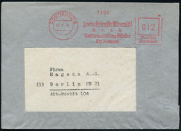 DORTMUND 1/ Zentralstelle Für Mineralöl/ GmbH/ Betriebsabteilung Münster.. 1946 (12.1.) Seltener, Aptierter AFS Francoty - Aardolie