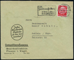 PLAUEN (VOGTLAND) 4/ B/ Große/ Hundeausstellung/ 17.Mai.. 1936 (14.5.) Seltener, Klarer MWSt (durch Defekt Der Maschine  - Perros