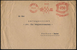 LEIPZIG C2/ MESSESTADT/ ANFANG MÄRZ/ MM/ ENDE AUGUST/ LEIPZIGER MESSE 1930 (22.9.) AFS 030 Pf. (Messe-Monogr.) Rs. Abs.- - Zonder Classificatie