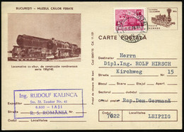 RUMÄNIEN 1976 (6.1.2) 30 B. Sonder-P "Eisenbahn-Museum Bukarest" = 2 Modell-Dampfloks (1942) + Zusatzfrankat. 4 L. E-Lok - Non Classificati