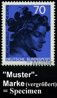 B.R.D. 1975 (Febr.) 70 Pf. "500. Geburtstag Michelangelo Buonarotti" (Ausschnitt Sixtin. Kapelle) Mit Amtl. Handstempel  - Otros & Sin Clasificación