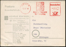 JENA 1/ SEMPER/ BONIS/ ARTIBUS/ GUSTAV FISCHER/ VERLAG 1948 (5.6.) AFS Mit Latein. Motto = Wissenschaftl. Verlag (Karpfe - Altri & Non Classificati