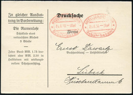 NIEDERSEDLITZ (b.DRESDEN)/ **/ Gebühr Bezahlt 1930 (29.8.) Oval-PFS 2 RPf. + 3 RPf. = 2 Verschiedene Abdrucke! = Porto F - Altri & Non Classificati