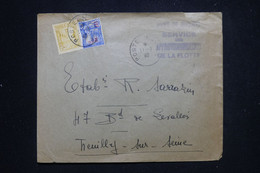 TUNISIE - Enveloppe Avec Cachet Du Service D’Approvisionnements De La Flotte En 1940 Pour La France - L 97190 - Altri & Non Classificati