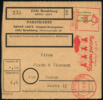 (24b) RENDSBURG/ Regenzwerg/ ERNST LEUT 1951 (27.11.) AFS 060 Pf. = 4 Zwerge Marschieren Im Regen (unter Regenwolke) Sel - Klimaat & Meteorologie