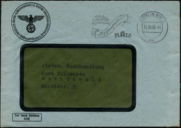 BERLIN-/ A/ NIKOLASSEE 1940 (26.4.) 1K-Brücke + Viol. Ra.: Gebührenpflichtige Dienstsache/Reichskulturkammer.. (NS-Adler - Musique