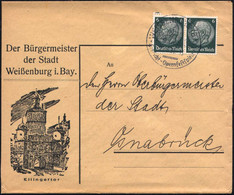 WEISSENBURG (BAY)/ Freilicht-Opernfestspiele 1938 (20.8.) HWSt (Altstadt M.Wehrtürmen, Ellingertor) Motivgl. Kommunaler  - Musica