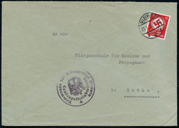 GLEIWITZ/ *2f 1936 (21.1.) 1K-Brücke Auf EF 12 Pf. Behördendienst + Viol. 1K-HdN: Kommando Der Schutzpolizei Gleiwitz..  - Polizia – Gendarmeria