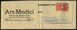 ÖSTERREICH 1920 (1.10.) PU 10H. + 10H. Wappen Rot: Ars Medici/Das Organ D.praktischen Arztes (Wien) Schmales Langformat  - Medicina