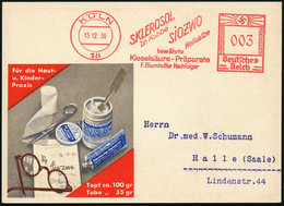 KÖLN/ 18/ SKLEROLSOL/ Dr.Kobbe/ SIOZWO/ Heilsalbe/ Bewährte/ Kieselsäure-Präparate/ F.Blumhoffer Nachfolger 1936 (15.12. - Geneeskunde