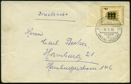 B.R.D. 1955 (14.7.) 2K-BPA: DEUTSCHE SCHIFFSPOST/DES/ Wappen Von Hamburg/a/HAMBURG - HELGOLAND = MS. "Wappen Von Hamburg - Schiffahrt