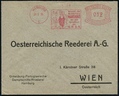 HAMBURG/ 1/ Besucht D./ Wunderland/ MAROKKO/ M.d./ Dampfern/ D./ O.P.D.R. 1935 (29.3.) Dekorativer AFS (2 Verschleierte  - Marittimi