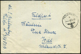 DT.BES.DÄNEMARK 1942 (8.7.) 1K: FELDPOST/d/--- + Hs. Abs.: "Feldpost Nr. 38050" = Marine-Befehlshaber  D ä N E M A R K , - Marittimi