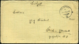 DT.BES.NORWEGEN 1940 (19.6.) 1K: FELDPOST/b/--- + Rs. Hs. Abs.: "Feldpost N. 36 805" = Sonderstaffel   N A R V I K , Kom - Marittimi