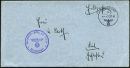 DT.BES.NORWEGEN 1940 (21.11.) 1K: FELDPOST/b/--- + Viol. 1K-HdN: Dienststelle Feldp. Nr. 39450 = Kommandantur Der See-Ve - Marittimi