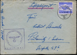 DEUTSCHES REICH 1942 (29.8.) 1K: FELDPOST/d/--- Auf Luftfeldpostmarke Gez., EF = Ju 52 + Viol. Ra.: Fp. Nr. 36168 = Nebe - Otros & Sin Clasificación