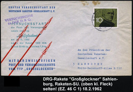 2191 SALENBURG/ C 1962 (19.12.) 1K + Viol. 2L: VERSUCHSREIHE/ 16 DER D.R.G. + Grüner HdN: VERSUCHSSTART/der Post- U. Ver - Andere & Zonder Classificatie