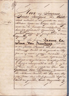 AKTE KOOP 1827 Te STRIJPEN - JOANNA VAN STEENBERGE /  AUGUSTINUS VAN DAMME ( Bierbrouwer ) 4 BLZ - Historical Documents