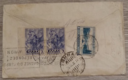 Greece AIRMAIL FROM ATHENS TO NEW YORK 28 VII 36 WITH PAIR OF 7 DRX MYTHOLOGICAL A' RARE - Sonstige & Ohne Zuordnung