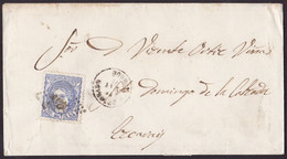 1872. BELORADO A EZCARAY. 50 MILS. ULTRAMAR ED. 107 MAT. ROMBO PUNTOS. FECHADOR BELORADO/BURGOS. BONITO. - Storia Postale