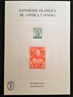 Spain, Uncirculated Stamped Stationery, "Exposición Filatelica De America Y Europa", Barcelona, 1977 - Sonstige & Ohne Zuordnung