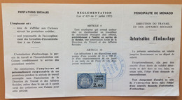 FISCAUX DE MONACO SERIE UNIFIEE  N°35 2NF BLEU Sur Autorisation D'embauche Du 9 Fevrier 1967 (usage Tardif) - Revenue