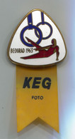 OLD GYMNASTICS YUGOSLAVIA BEOGRAD EUROPEAN CHAMPIONSHIP 1963 KEG ENAMEL PIN!! - Gymnastique