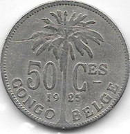 50 Centimes Congo Belge 1925 FR - 1910-1934: Albert I.