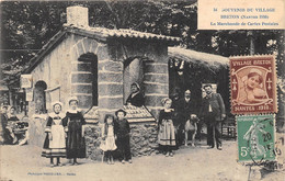 44-NANTES- SOUVENIR DU VILLAGE BRETON- 1910- LA MARCHANDE DE CARTES POSTALES - Nantes