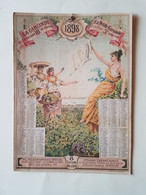 CALENDRIER  PUBLICITAIRE  1898  JOURNAL  LA  PETITE  GIRONDE  BORDEAUX - Groot Formaat: ...-1900