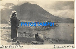 159649 EQUATOR LAGO SAN PABLO COSTUMES WOMAN POSTAL POSTCARD - Ecuador