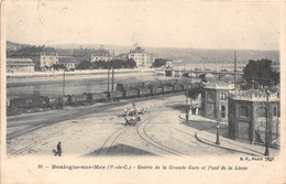 62-BOULOGNE-SUR-MER- ENTREE DE LA GRANDE GARE ET PONT DE LA LIANE - Boulogne Sur Mer