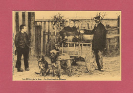 CPA..REPRODUCTION : PICARDIE : Les Métiers De La Rue - Le Marchand De Hénons - Attelage De Chiens  :  Voir 2 Scans - Picardie