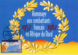 " HOMMAGE AUX COMBATTANTS EN AFRIQUE DU NORD " Sur Carte Maximum De 1997.  N° YT 3072. Parfait état. CM - Militaria