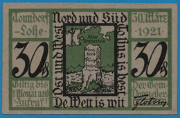 GERMANY  Tonndorf Lohe Gemeinde 30 Pfennig 30/3/1921 Ref. # 1330.1a NOTGELD - [11] Emissioni Locali