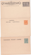 CANADA  ENTIER POSTAL/GANZSACHE/POSTAL STATIONARY  LOT DE 3 CARTES - 1903-1954 Reyes