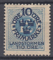 ++M1576. Sweden 1916. Landstorm. AFA 82. Michel 91. MH(*)  Hinged - Neufs