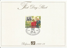 N°  2828 (40 Ans Du Mariage Royal) FDS   (format 212 X 149 Mm) - Non Classificati