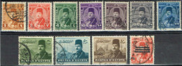 ED 14 - EGYPTE 12 Val. Obl. Roi Farouk - Usados