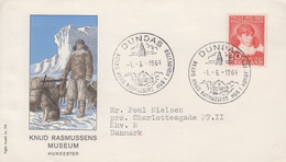 Enveloppe  FDC  1er  Jour  GROENLAND   Knud   RASMUSSENS   1964 - FDC