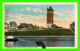 LAWRENCE , MA - RESERVOIR AND WATER TOWER - TRAVEL IN 1920 -  PUB BY H.A. DICKERMAN & SON - - Lawrence