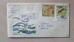 Enveloppe D'un Courrier De 1981 Provenant De Cuba - Brieven En Documenten