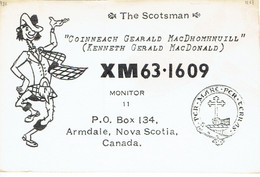 Per Mare Per Terras On Old Card From Kenneth Gerald MacDonald "The Scotsman" Armdale, Nova Scotia, Canada (Nov 1967) - CB-Funk