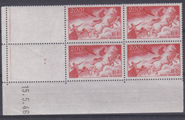 Coin Daté Char Du Soleil Neuf XX  Yvert PA 19  Du 26  15 05 1946 . - Poste Aérienne