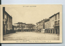 Réalmont  Tarn   L'Eglise Et  Arcades - Realmont