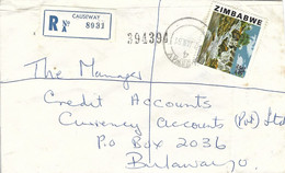 Zimbabwe 1981 Causeway Inyangombi Water Falls Registered Cover Bulawayo - Zimbabwe (1980-...)